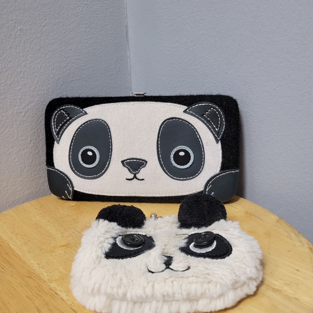 Panda wallet and kiss lock coin purse